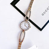  Shop Authentic Bulova Crystal Collection Mother of Pearl Dial Gold Steel Strap Watch for Women - 98L225 - Luxxuri