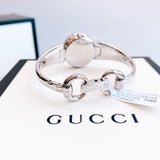  Shop Authentic Gucci Guccissima Quartz Diamonds Brown Dial Silver Steel Strap Watch For Women - YA134503 - Luxxuri