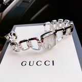  Shop Authentic Gucci G Gucci Diamonds Mother of Pearl Dial Silver Steel Strap Watch For Women - YA125502 - Luxxuri