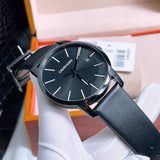  Shop Authentic Calvin Klein City Quartz Black Dial Black Leather Strap Watch for Men - K2G2G4CX - Luxxuri
