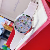  Shop Authentic Guess Wanderlust Crystals Silver Dial White Rubber Strap Watch for Women - W1059L1 - Luxxuri