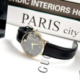  Shop Authentic Movado Ultra Slim Black Dial Black Leather Strap Watch For Men - 0607087 - Luxxuri