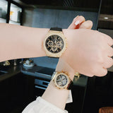 Shop Authentic Guess Fusion Chronograph Black Dial Black Leather Strap Watch For Women - GW0553L4 - Luxxuri