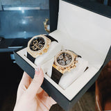  Shop Authentic Guess Fusion Chronograph Black Dial Black Leather Strap Watch For Women - GW0553L4 - Luxxuri