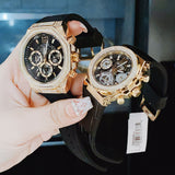  Shop Authentic Guess Fusion Chronograph Black Dial Black Leather Strap Watch For Women - GW0553L4 - Luxxuri
