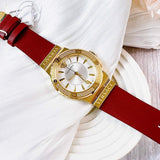  Shop Authentic Versace Greca Silver Dial Red Leather Strap Watch for Women - VEVH00420 - Luxxuri
