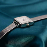  Shop Authentic Daniel Wellington Quadro Studio White Dial Silver Mesh Bracelet Watch For Women - DW00100521 - Luxxuri