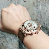  Shop Authentic Guess Analog Multifunction White Dial Brown Leather Strap Watch for Men - GW0262G3 - Luxxuri