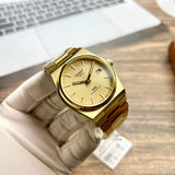  Shop Authentic Tissot PRX Powermatic 80 Gold Dial Gold Steel Strap Watch for Men - T137.407.33.021.00 - Luxxuri