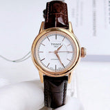  Shop Authentic Tissot Carson Automatic White Dial Brown Leather Strap Watch For Women - T085.207.36.011.00 - Luxxuri