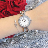  Shop Authentic Bulova Crystals Quartz Mother of Pearl Dial Silver Steel Strap Watch for Women - 96X129 - Luxxuri
