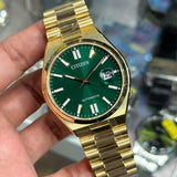  Shop Authentic Citizen Tsuyosa Automatic Green Dial Gold Steel Strap Watch For Men - NJ0152-51X - Luxxuri