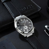  Shop Authentic Citizen Tsuyosa Automatic Grey Dial Black Leather Strap Watch for Men - NK5010-01H - Luxxuri