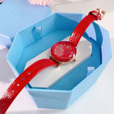  Shop Authentic Swarovski Octea Nova Quartz Red Dial Red Leather Strap Watch for Women - 5650002 - Luxxuri
