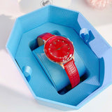  Shop Authentic Swarovski Octea Nova Quartz Red Dial Red Leather Strap Watch for Women - 5650002 - Luxxuri