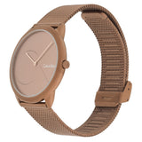  Shop Authentic Calvin Klein Minimal Quartz Pink Gold Dial Pink Gold Mesh Bracelet Watch for Men - K3M11TFK - Luxxuri