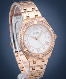  Shop Authentic Guess Cosmo Diamonds Silver Dial Rose Gold Steel Strap Watch For Women - GW0033L3 - Luxxuri