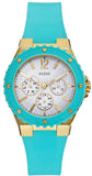  Shop Authentic Guess Overdrive White Dial Turquoise Rubber Strap Watch for Women - W0149L3 - Luxxuri