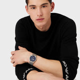  Shop Authentic Emporio Armani Chronograph Blue Dial Silver Steel Strap Watch For Men - AR11528 - Luxxuri