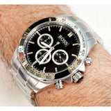  Shop Authentic Hugo Boss Ikon Black Dial Silver Steel Strap Watch for Men - 1512965 - Luxxuri