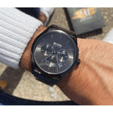  Shop Authentic Hugo Boss Onyx Black Dial Black Steel Strap Watch for Men - 1513365 - Luxxuri