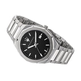  Shop Authentic Maserati Stile Analog Black Dial Silver Steel Strap Watch For Men - R8853142003 - Luxxuri