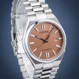  Shop Authentic Citizen Tsuyosa Automatic Salmon Orange Dial Silver Steel Strap Watch For Men - NJ0159-86Z - Luxxuri