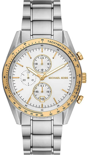  Shop Authentic Michael Kors Accelerator Chronograph White Dial Silver Steel Strap Watch For Men - MK9112 - Luxxuri