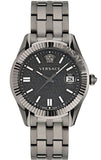  Shop Authentic Versace Greca Time Quartz Black Dial Grey Steel Strap Watch for Men  - VE3K00622 - Luxxuri