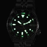  Shop Authentic Seiko 5 Sports SKX GMT Automatic Green Dial Silver Steel Strap Watch For Men - SSK035K1 - Luxxuri