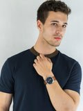 Shop Authentic Fossil Forrester Chronograph Blue Dial Brown Leather Strap Watch for Men -  S5607 - Luxxuri
