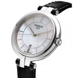  Shop Authentic Tissot T Lady Flamingo Mother of Pearl White Dial Black Leather Strap Watch for Women - T094.210.16.111.00 - Luxxuri