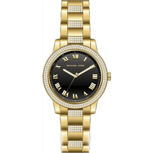  Shop Authentic Michael Kors Tibby Multifunction Analog Black Dial Gold Steel Strap Watch for Women - MK4684 - Luxxuri